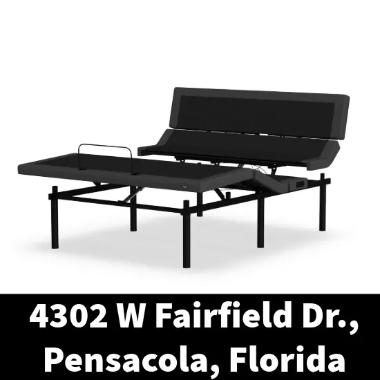 Adjustable bed base and platform displayed at Mattress Pensacola local showroom