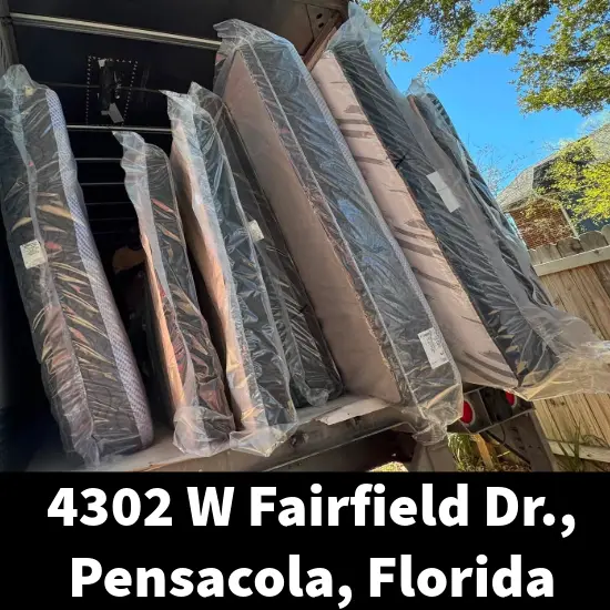 Hybrid mattress displayed at Mattress Pensacola local showroom