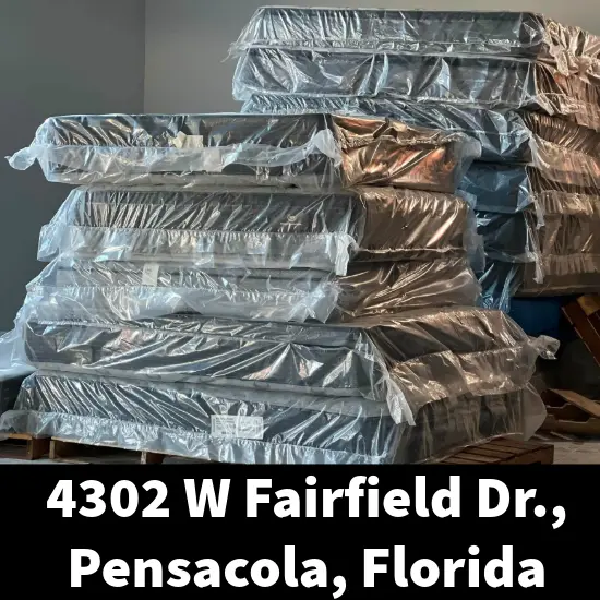 King size mattress displayed at Mattress Pensacola local showroom
