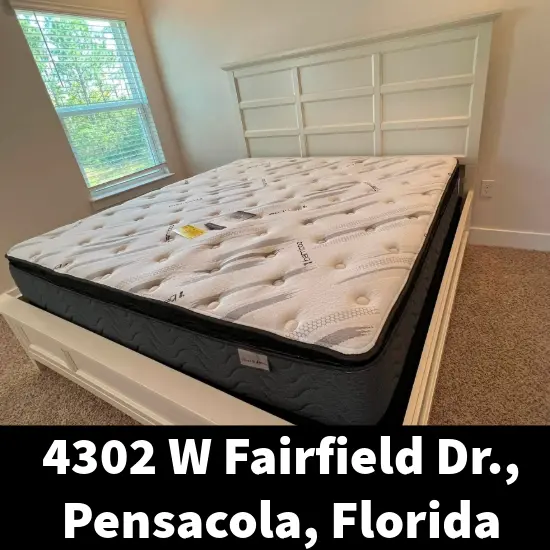 Pillow top mattress displayed at Mattress Pensacola local showroom